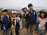 登山道途中の見晴台にて